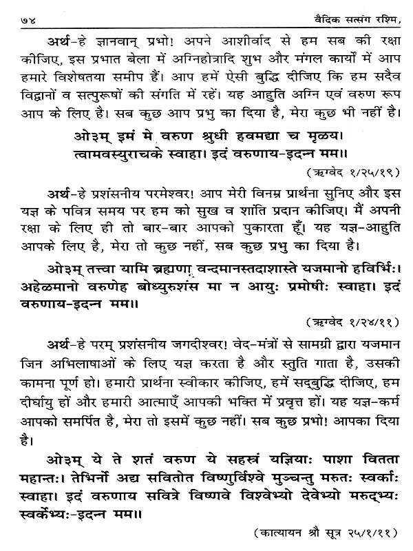 वैदिक सत्संग रश्मि Vedic Satsang Rashmi (A Collection of Yajna Episodes and Related Hymns) - Retail Maharaj