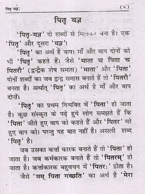 पितृयज्ञ Pitra Yajna - Retail Maharaj