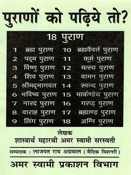 पुराणों को पढ़िये तो?: Purano Ko Padiye To? - Retail Maharaj