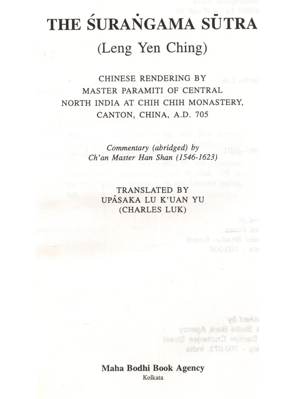 The Shurangama Sutra (Leng Yen Ching)