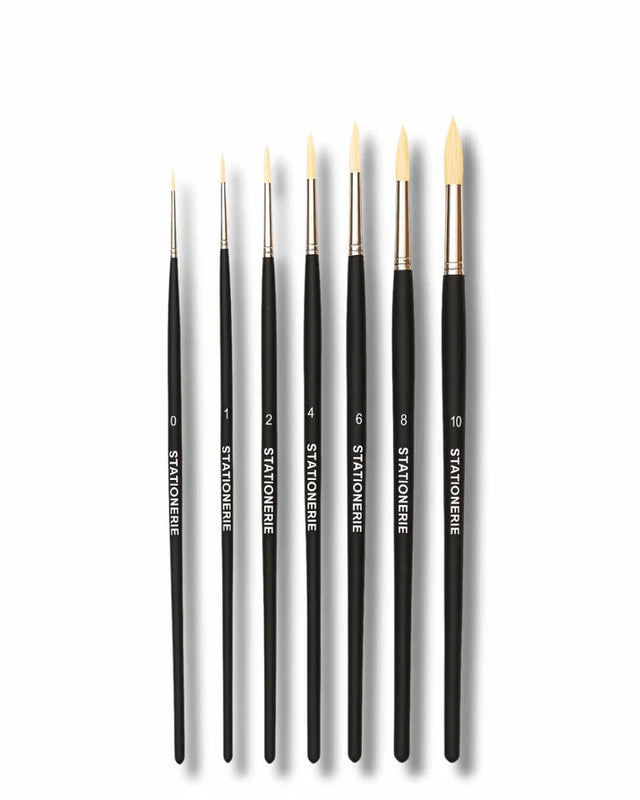 Retail Maharaj Round Brush Set of 7 Chungking Hog Bristles - Retail Maharaj