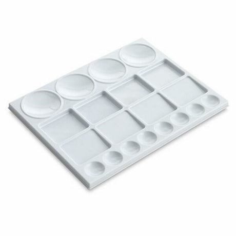 Rectangle 20 Well Plastic Paint Palette 32.5 x 25 cm - Retail Maharaj