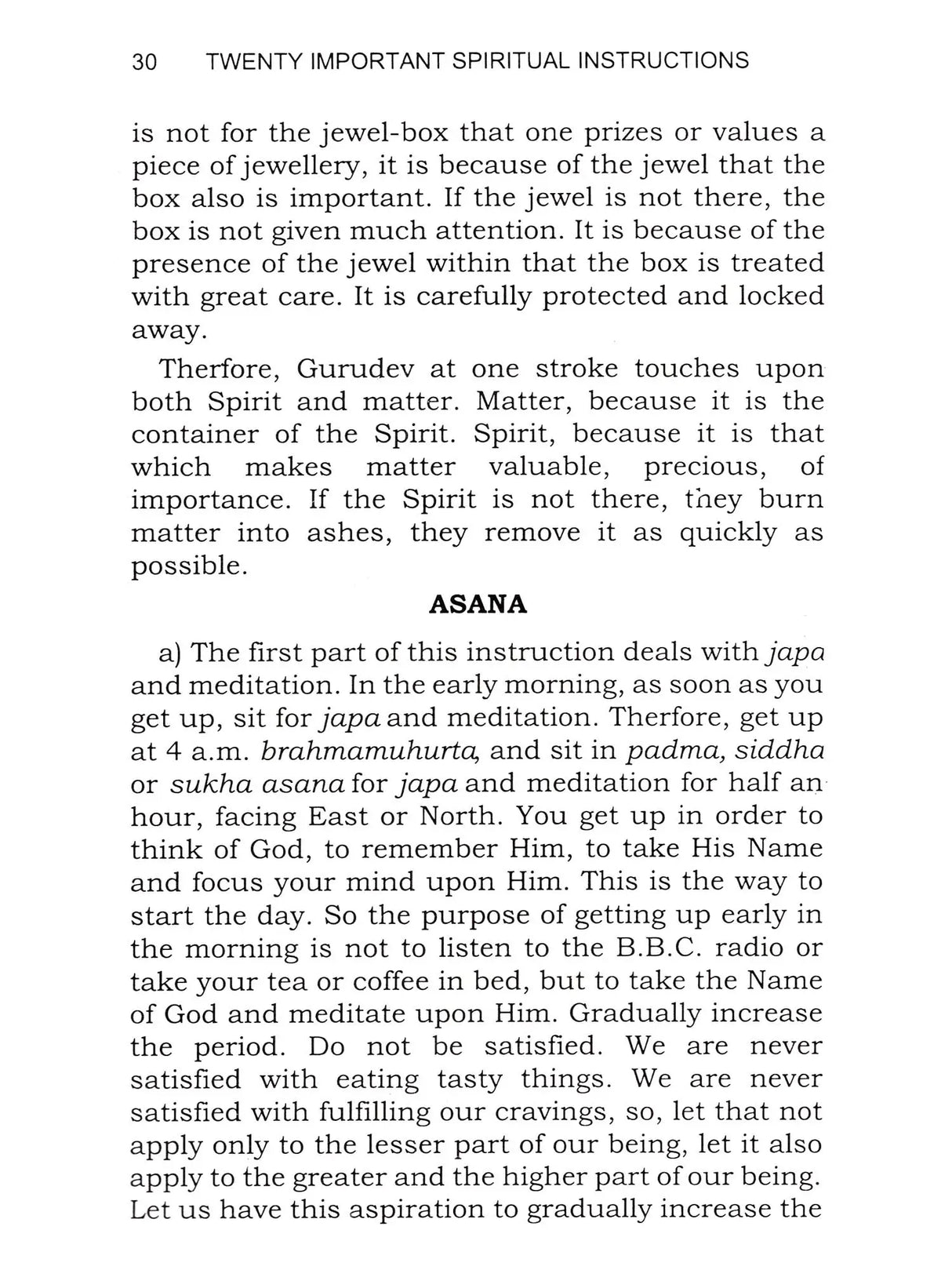 Twenty Important Spiritual Instructions: A Series of Talks Given on Gurudev's Twenty Important Spiritual Instructions - Retail Maharaj