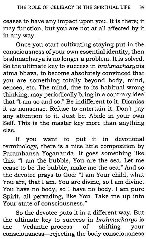 The Role of Celibacy In The Spiritual Life - Retail Maharaj