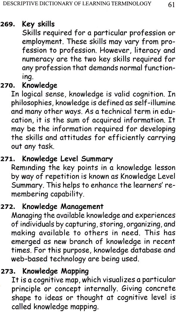 Descriptive Dictionary of Learning Terminology - Retail Maharaj