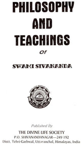Philosophy and Teachings of Swami Sivananda – A Symposium - Retail Maharaj