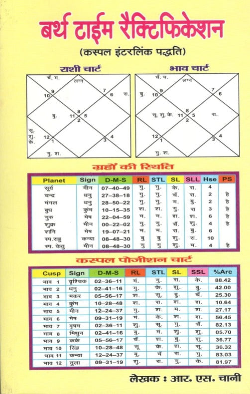 Birth Time Rectification/Cuspal Prashna Jyotish/Cuspal Jyotish ke Mool Sutra - R. S. Chani