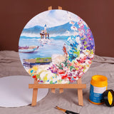 Retail Maharaj Professional Round Cotton Canvas Board White Primed Artist Surface - Retail Maharaj