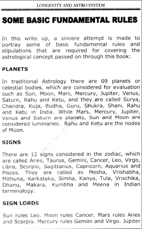 Longevity and Astro System [English] By MK Viswanath - Retail Maharaj