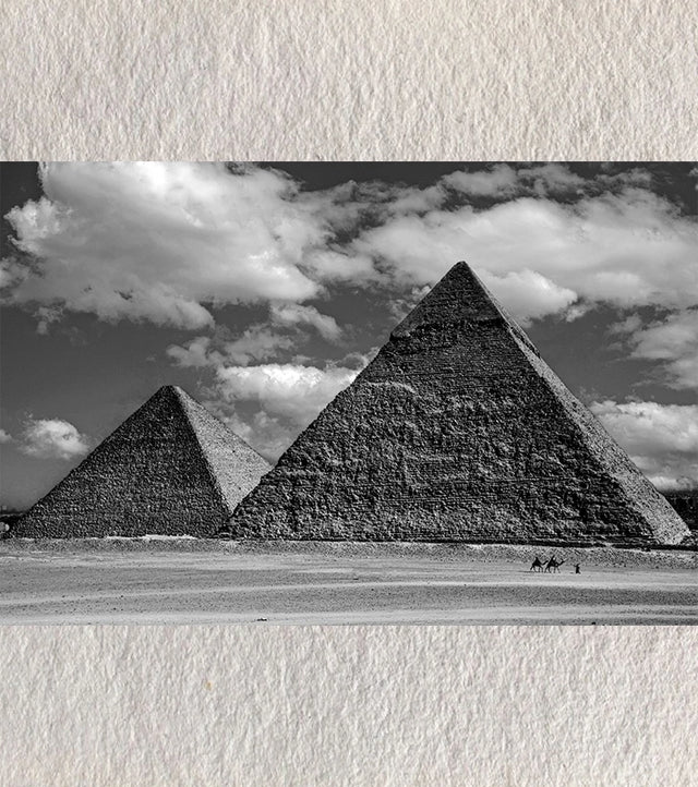 Timeless Geometry – Pyramids of Cairo – Fine Art Photograph by Sayantan Sengupta - Retail Maharaj