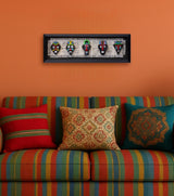 5 Tribal Face Wall Art Panel – Handcrafted Inspired by Tribal Art - Retail Maharaj