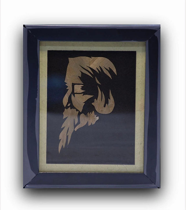 Rabindranath Tagore Silhouette Wall Frame – Handcrafted on Water Hyacinth - Retail Maharaj