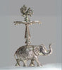 Elephant Diya in Alloy with Silver Finish – Handcrafted Diya for Spiritual & Festive Décor - Retail Maharaj
