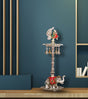 Elephant Diya Stand with Enamel Work in White Alloy – Handcrafted Spiritual Decoration for Pooja Rooms & Festive Gifting - Retail Maharaj