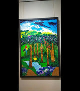 Jungleside – Hand-painted Acrylic Canvas Art by Samhita Bhowmik | Vibrant Jungle Landscape - Retail Maharaj