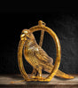 Parrot on a Perch in Brass – Handcrafted Antique Golden Finish Statue for Home Décor & Gifting - Retail Maharaj