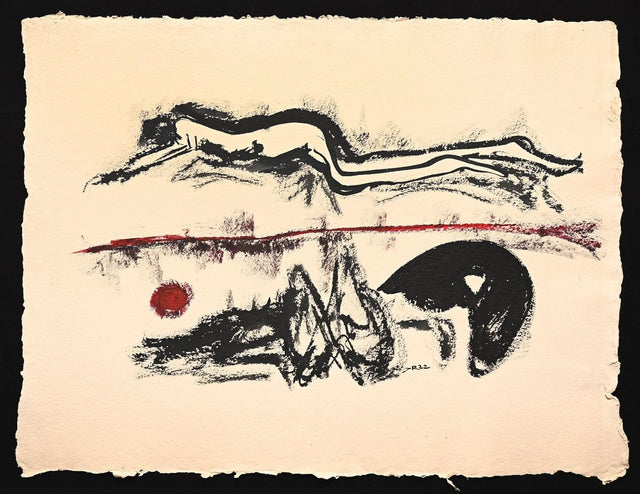 “THE CLONE WITHIN” by Debajyoti Roy – Original Mixed Media Artwork (Acrylic, Ink & Charcoal on Handmade Paper) - Retail Maharaj