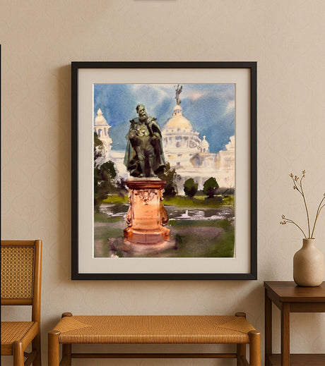 Victoria Majesty – A3 Watercolor Painting by Ranjan Kurmi | Iconic Victoria Memorial, Kolkata - Retail Maharaj