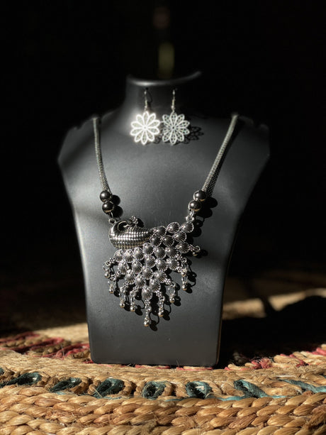 Dancing Peacock Pendant Set - Retail Maharaj