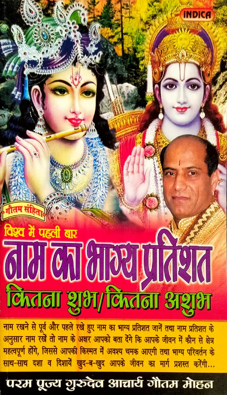 Vishwa Me Pahali Bar Naam ka Bhagya Pratishat Kitna Shubh/Kitna Ashubh [Hindi] By Acharya Gautam Mohan - Retail Maharaj