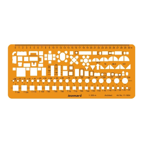 Isomars 1 200 Scale Furniture Architectural Drafting Template Stencil - Retail Maharaj
