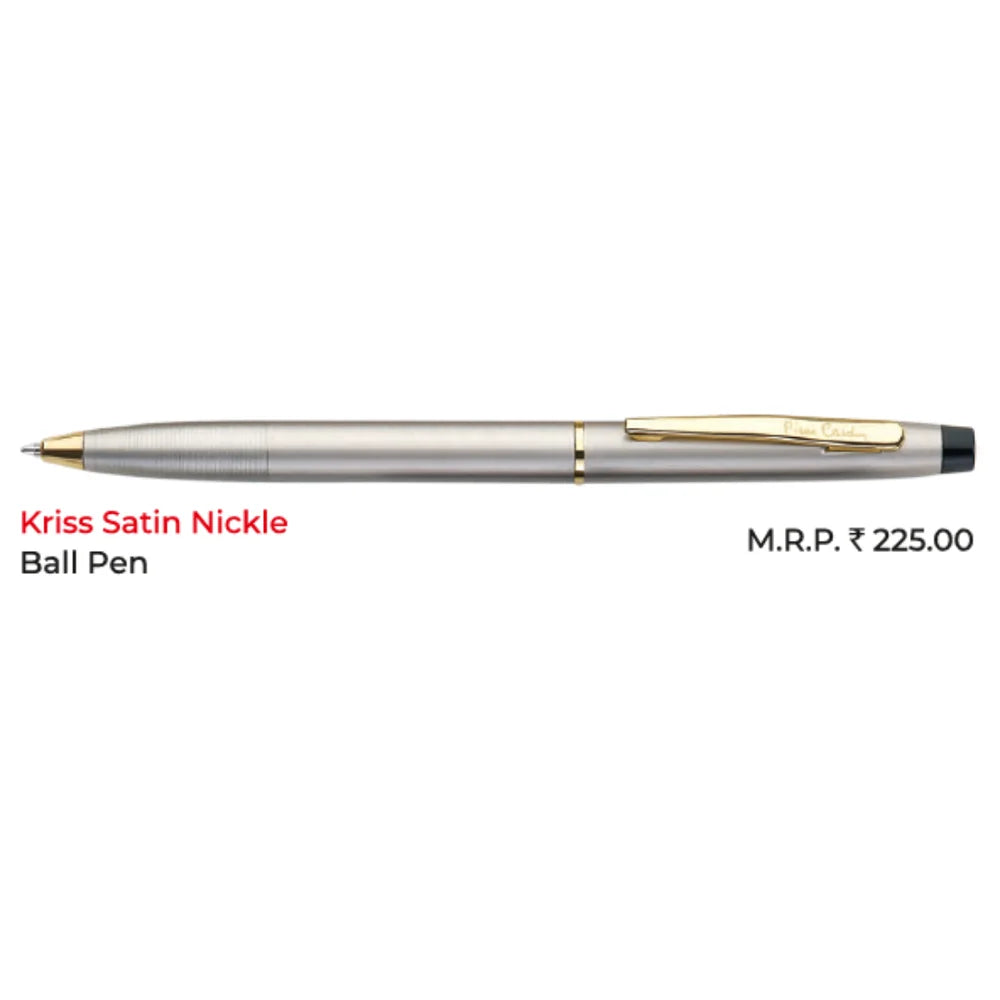 Pierre Cardin Kriss Satin Nickle Ball Pen