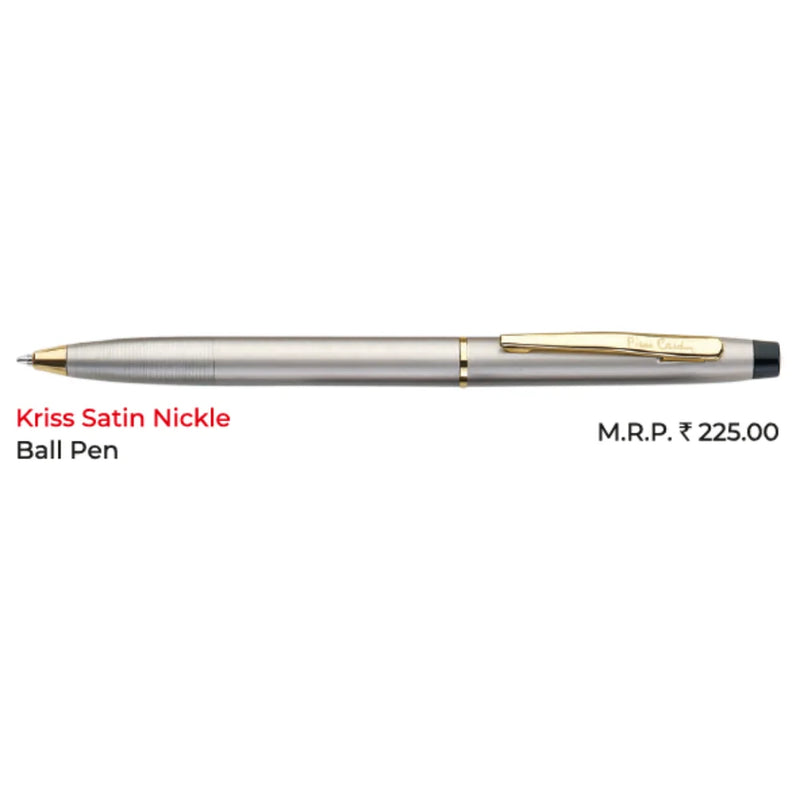 Pierre Cardin Kriss Satin Nickle Ball Pen