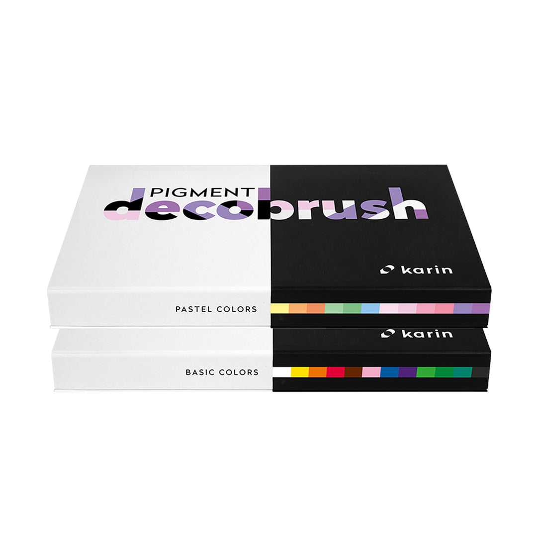 Karin Pigment DecoBrush Basic & Pastel Colors 12pc Set - Retail Maharaj