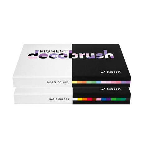 Karin Pigment DecoBrush Basic & Pastel Colors 12pc Set - Retail Maharaj