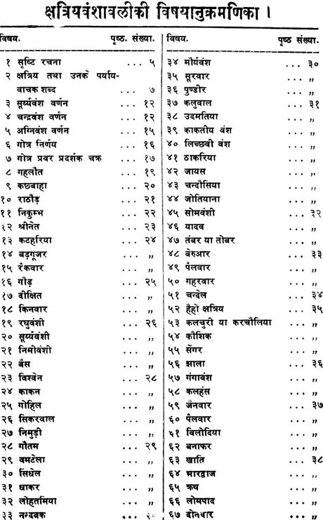 Kshatriya Vanshavali - Retail Maharaj
