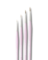 Stationerie Short Liner Brush Set of 4 Lilac Mist Edition Kolinsky Synthetic - Retail Maharaj