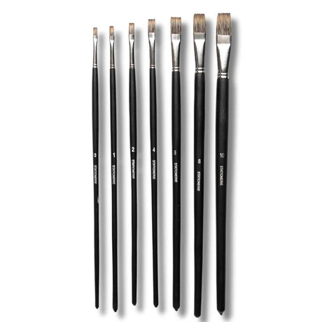 Retail Maharaj Mangosta Flat Brush Set of 7, 11'' Long Handle - Retail Maharaj