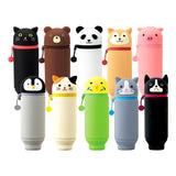 Lihit Lab Smart Fit PuniLabo Silicone Stand Up Pen Case Animal Design - Retail Maharaj