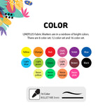Lineplus Fabric Marker Set for Textile Art (Set of 8 & Set of 12) - Retail Maharaj