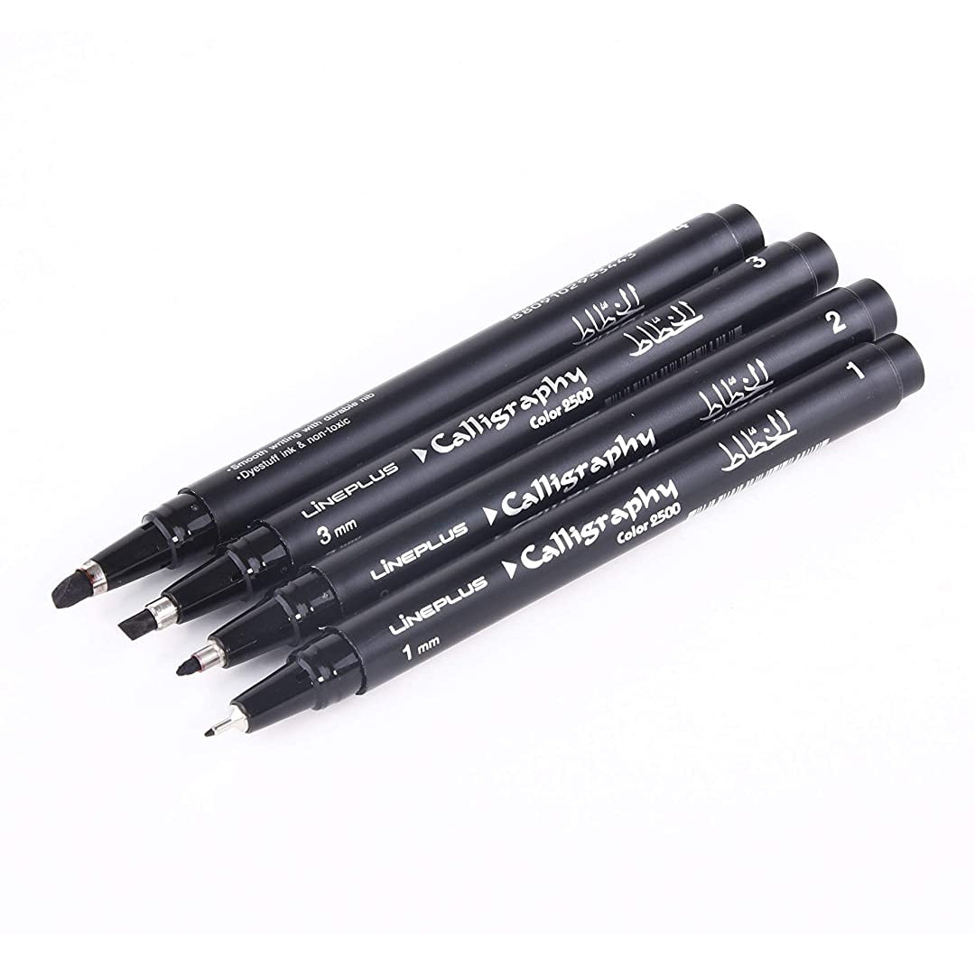 Lineplus Black Calligraphy Pen with Chisel Tip - Retail Maharaj