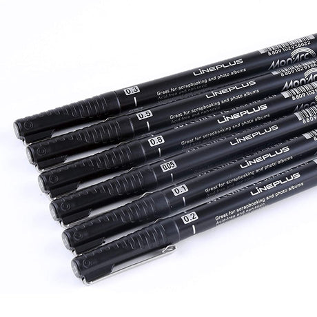 Lineplus Softline Professional Fineliner Drawing Pen Set Black Ink - Retail Maharaj