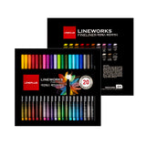 LINEPLUS Lineworks Fineliner Color Therapy Set (5 / 10 / 20 Colors) - Retail Maharaj