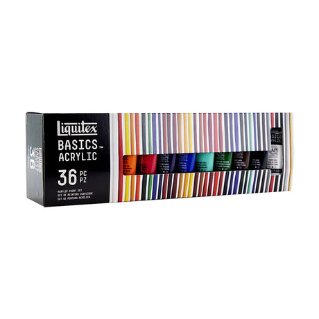 Liquitex Basics Acrylic Paint Tube Set Professional Artist Colour Set for Canvas and Mixed Media Art - Retail Maharaj