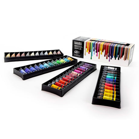 Liquitex Basics Acrylic Paint Tube Set Professional Artist Colour Set for Canvas and Mixed Media Art - Retail Maharaj