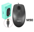 Logitech M90 Wired USB Optical Mouse for Desktop and Laptop - Retail Maharaj