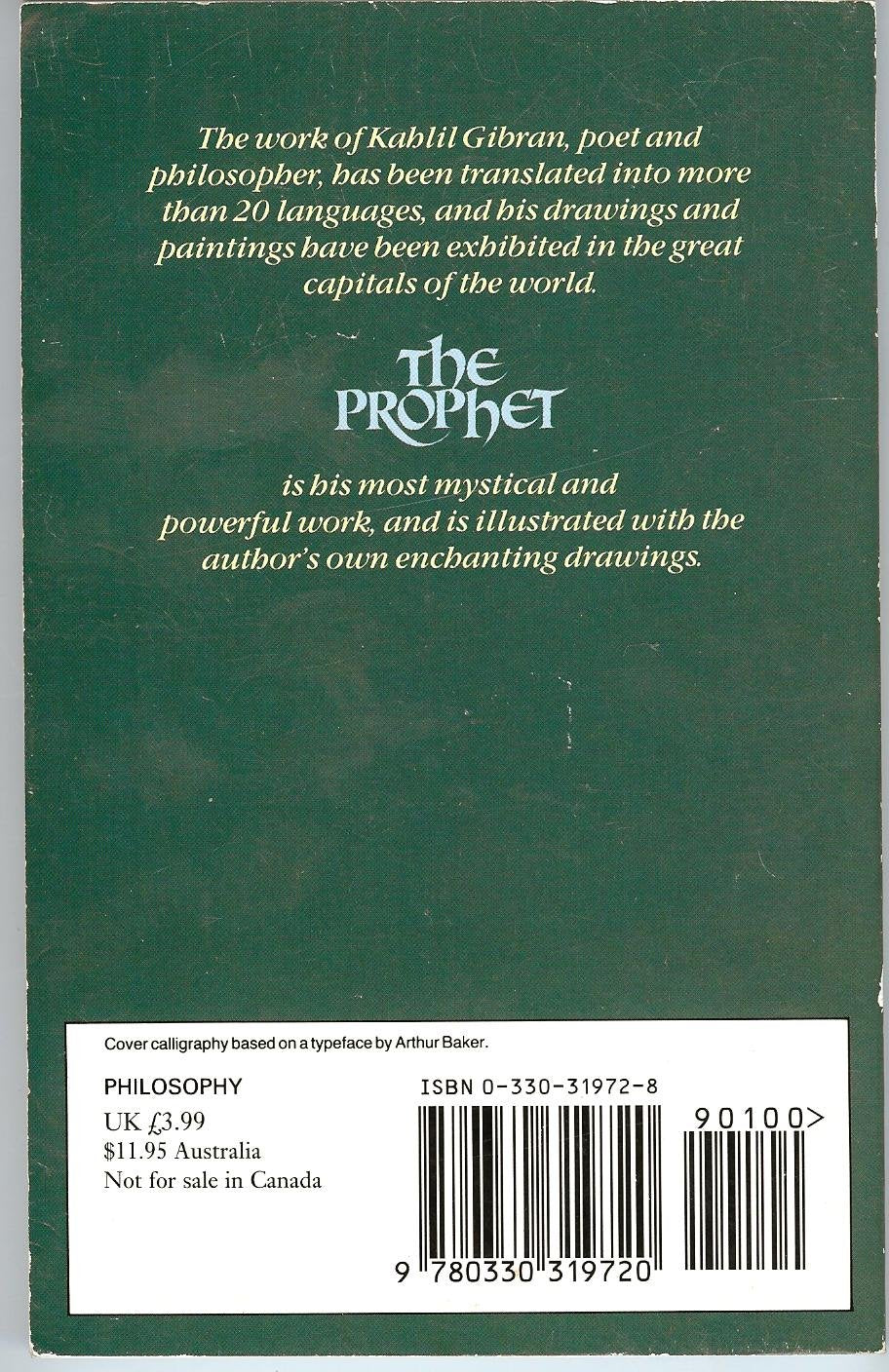 Prophet [Paperback] Gibran, Kahlil - Retail Maharaj