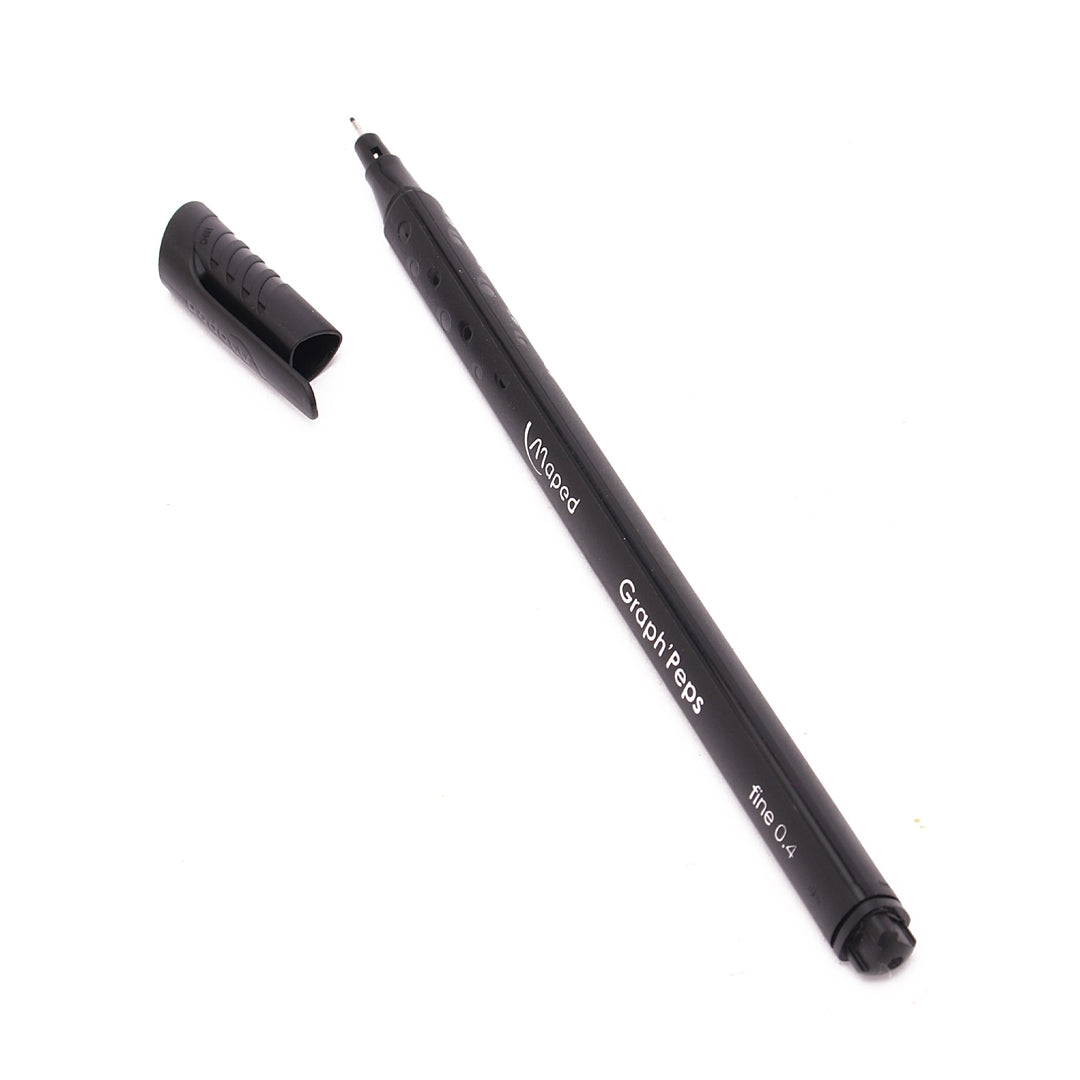 Maped Graph Peps Black Fineliner Pen with Triangular Grip - Retail Maharaj