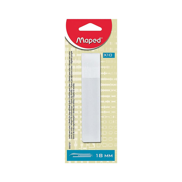 Maped Replacement Cutting Blades 9mm and 18mm Blister Pack of 10 - Retail Maharaj