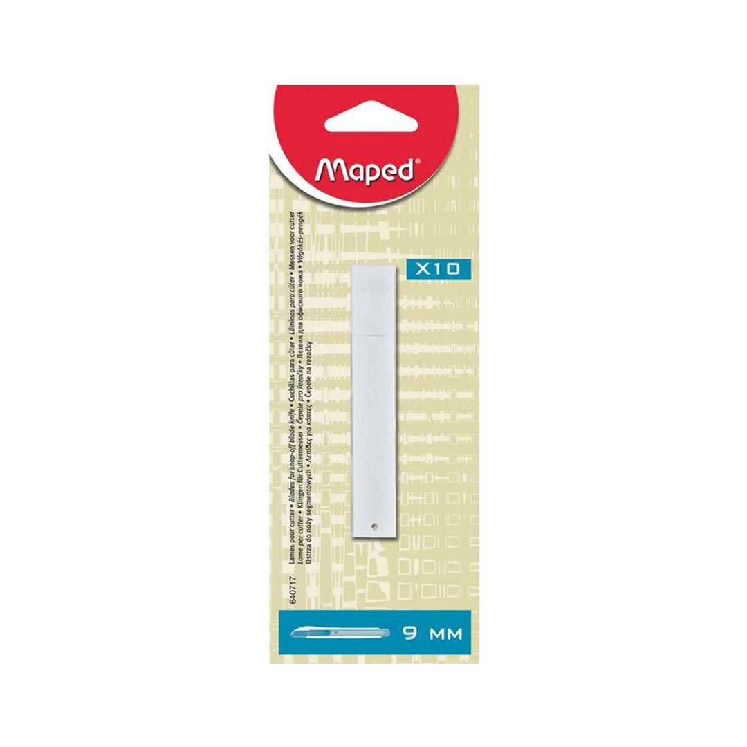 Maped Replacement Cutting Blades 9mm and 18mm Blister Pack of 10 - Retail Maharaj