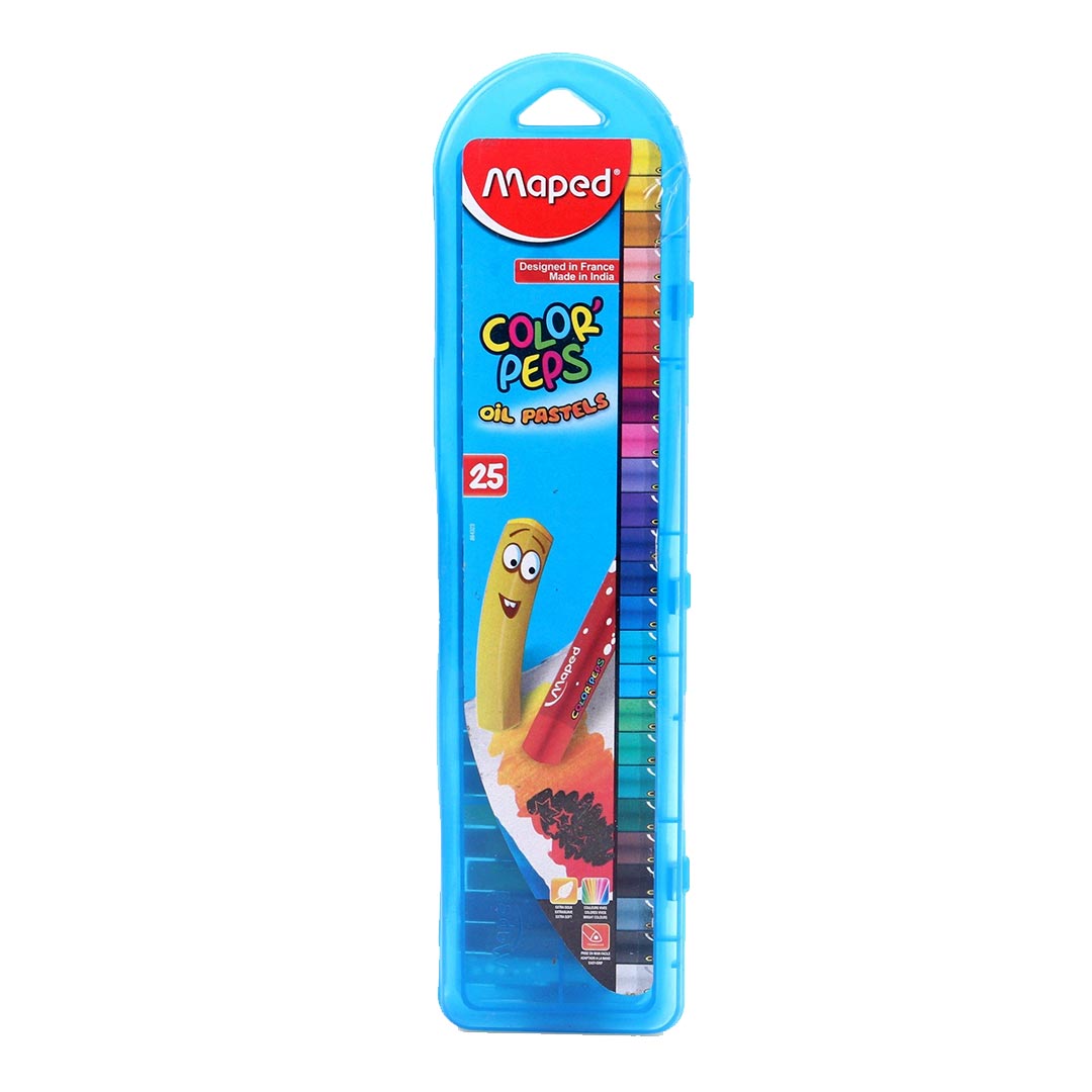 Maped Oil Pastels Colour Set with Plastic Storage Box - Retail Maharaj
