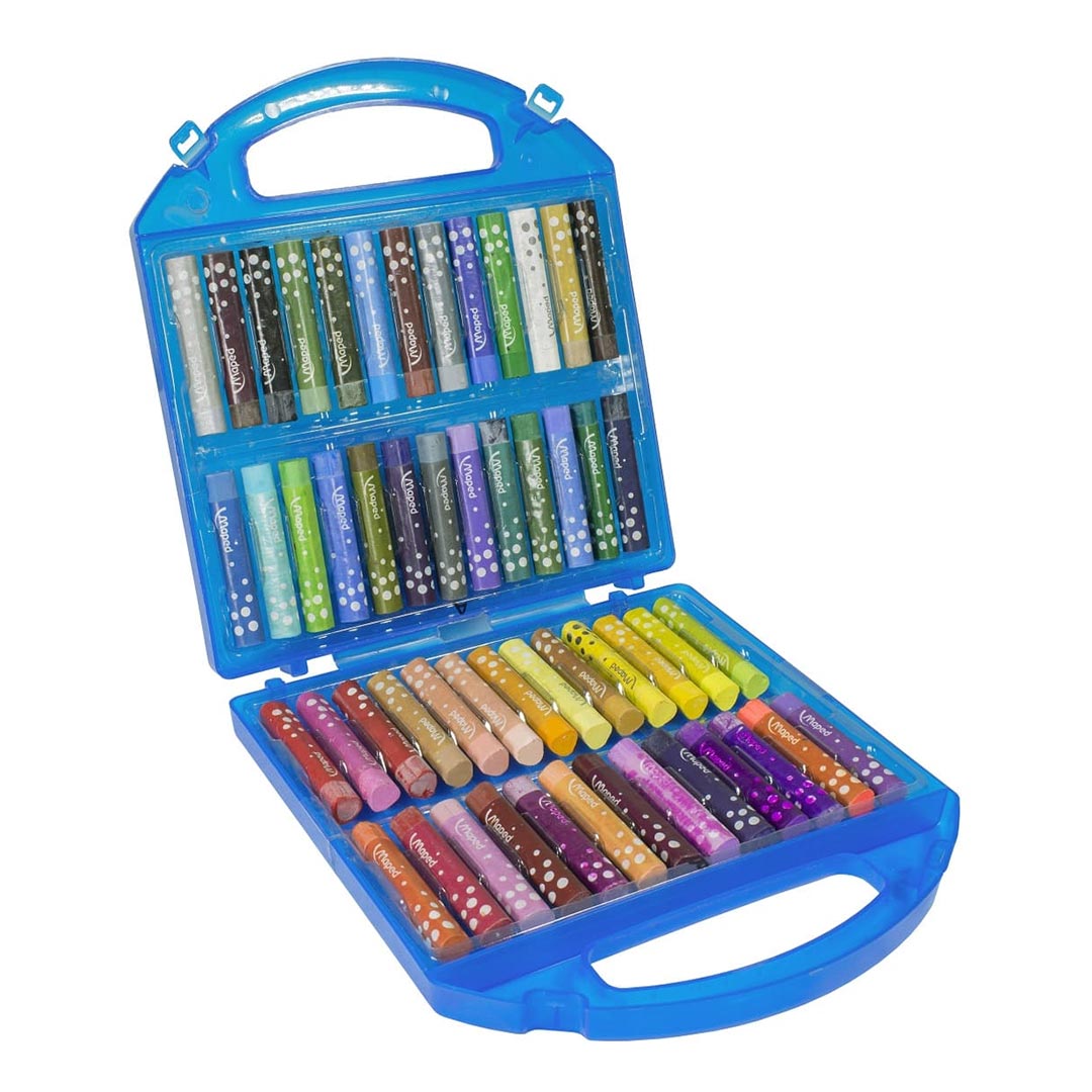 Maped Oil Pastels Colour Set with Plastic Storage Box - Retail Maharaj