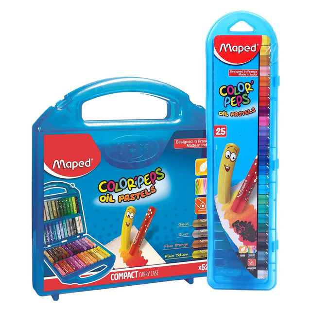Maped Oil Pastels Colour Set with Plastic Storage Box - Retail Maharaj