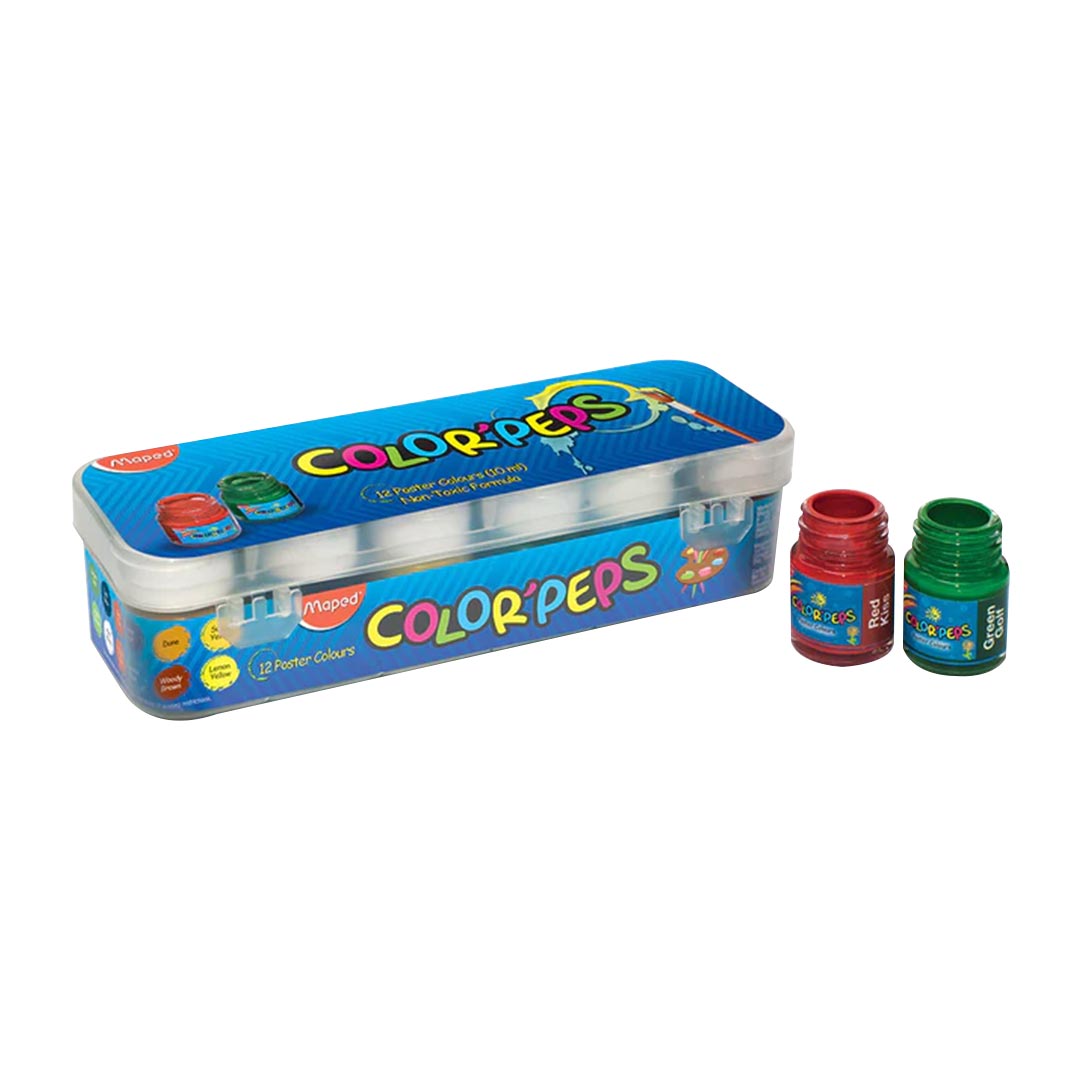 Maped Color Peps Poster Color Set of 12 - Retail Maharaj