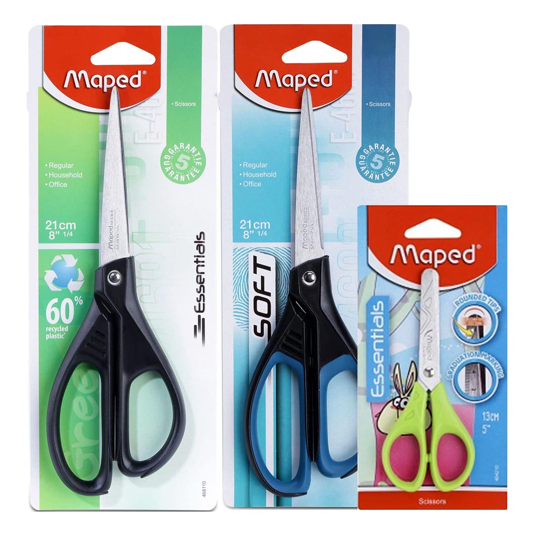 Maped Essential Stainless Steel Scissors with Ergonomic Handles - Retail Maharaj
