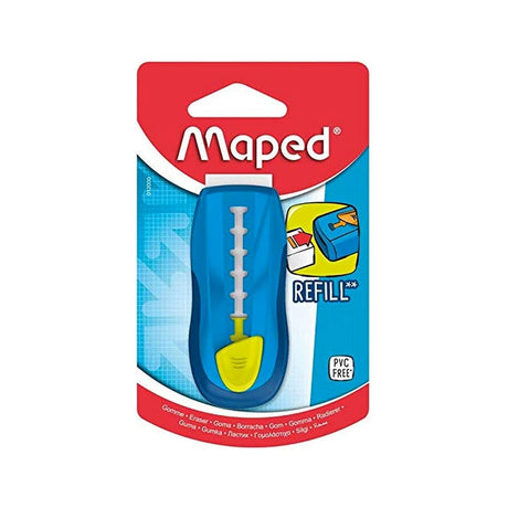 Maped Universal Gom Stick Protective Refillable Eraser Holder Blue - Retail Maharaj